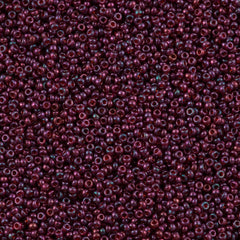 50g Miyuki Round Seed Bead 11/0 Purple Cranberry Gold Luster (313)