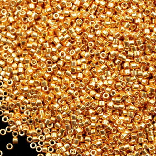 Miyuki Delica Seed Bead 10/0 Galvanized Bright Gold 7g Tube DBM410