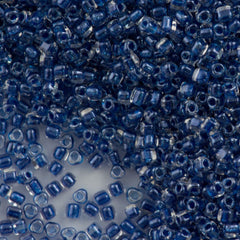 Miyuki Triangle Seed Bead 5/0 Inside Color Lined Sparkle Blue 21g Tube (1557)