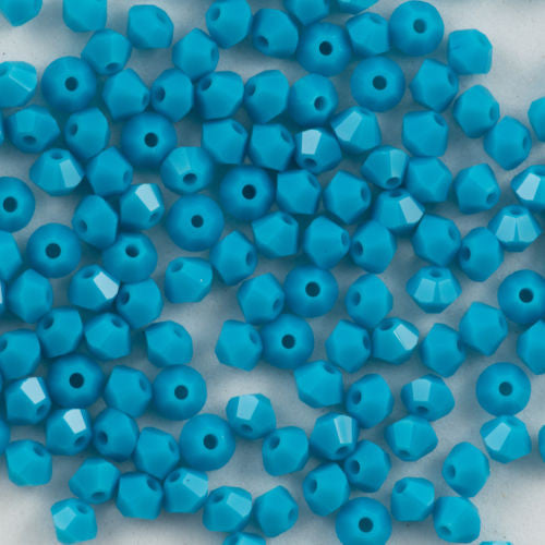 24 TRUE CRYSTAL 5mm Bicone Bead Turquoise (267)