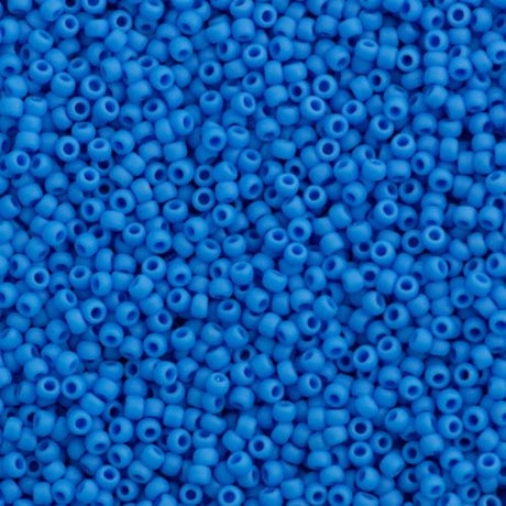 Toho Round Seed Bead 11/0 Opaque Matte Cornflower 2.5-inch Tube (43DF)