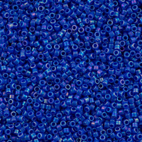 Miyuki Delica Seed Bead 15/0 Opaque Star Spangled Blue AB 2-inch Tube DBS1578