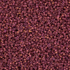 Miyuki Delica Seed Bead 15/0 Metallic Rhubarb Gold Luster 2-inch Tube DBS1016