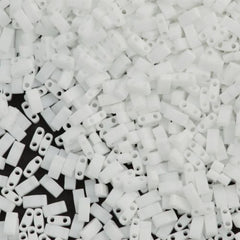 Miyuki Half Tila Seed Bead Opaque White 7.5g Tube (402)