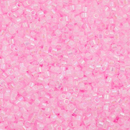 Miyuki Delica Seed Bead 10/0 Lined Pale Pink 7g Tube DBM55