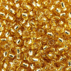 50g Toho Round Seed Beads 6/0 Transparent Gold Silver Lined (22)