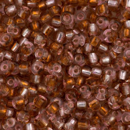 Miyuki Round Seed Beads 5/0 Rococo Silver Lined Pink Topaz 30g 5-3280