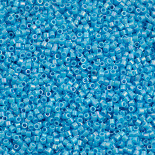 Miyuki Delica Seed Bead 10/0 Opaque Light Blue AB 7g Tube DBM164