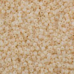 50g Toho Round Seed Bead 8/0 Transparent Ceylon Matte Cream (147F)