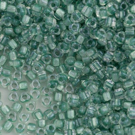 Miyuki Triangle Seed Bead 5/0 Inside Color Lined Cedar Green 10g (1128)