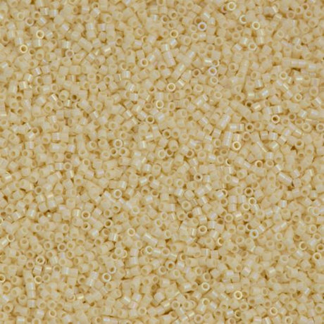 Miyuki Delica Seed Bead 15/0 Opaque Rich Cream AB 2-inch Tube DBS157