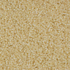 Miyuki Delica Seed Bead 15/0 Opaque Rich Cream AB 2-inch Tube DBS157