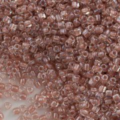 Miyuki Triangle Seed Bead 5/0 Inside Color Lined Sparkle Blush 21g Tube (1525)
