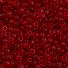 Miyuki Round Seed Beads 6/0 Transparent Dark Red Orange 30g (140D)