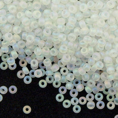 Miyuki Round Seed Beads 5/0 Transparent Matte Crystal AB 20g Tube (131FR)
