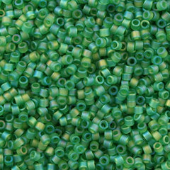 Miyuki Delica Seed Bead 10/0 Matte Transparent Green AB 7g Tube DBM858