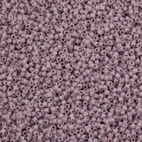 Miyuki Delica Seed Bead 15/0 Matte Opaque Lilac AB 2-inch Tube