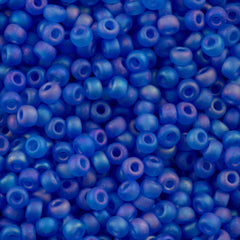 Miyuki Round Seed Beads 5/0 Matte Blue AB 20g Tube (150FR)