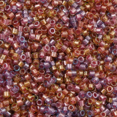 25g Miyuki Delica Seed Bead 11/0 Inside Dyed Color Purple Rose Mix DB982