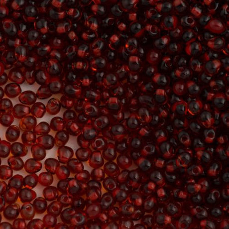 Miyuki Drop Fringe Seed Bead Red Lined Dark Topaz 10g (34)
