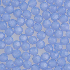 12 TRUE CRYSTAL 4mm Faceted Round Bead Air Blue Opal (285)