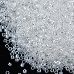 Miyuki Delica Seed Bead 15/0 Crystal Luster 2-inch Tube DBS50