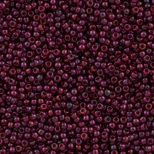 50g Toho Round Seed Bead 11/0 Gold Luster Raspberry (332)
