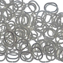 144pc Flat Oval Jump Ring 7x9.5mm Silver Plated