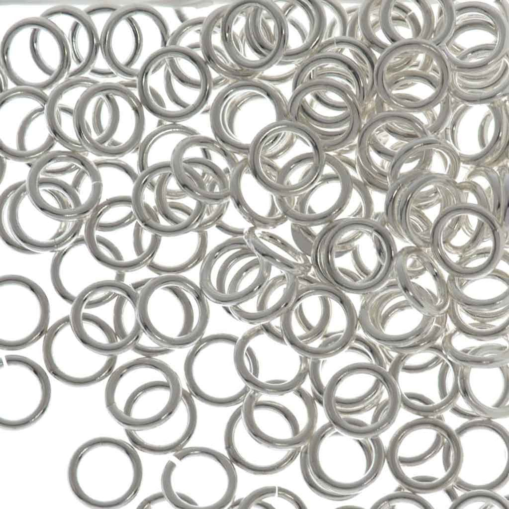 144pc Jump Ring 5mm Silver Plated I.D. 3.3mm