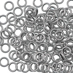 144pc 18ga Jump Ring 6mm Antique Silver Plated I.D. 3.8mm