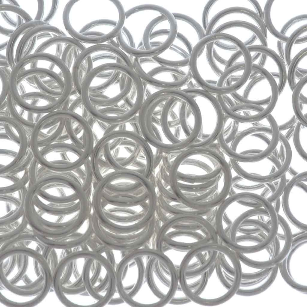144pc Jump Ring 8mm Silver Plated I.D. 6mm
