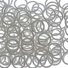 144pc 18ga. Jump Ring 8mm Silver Plated I.D. 6mm