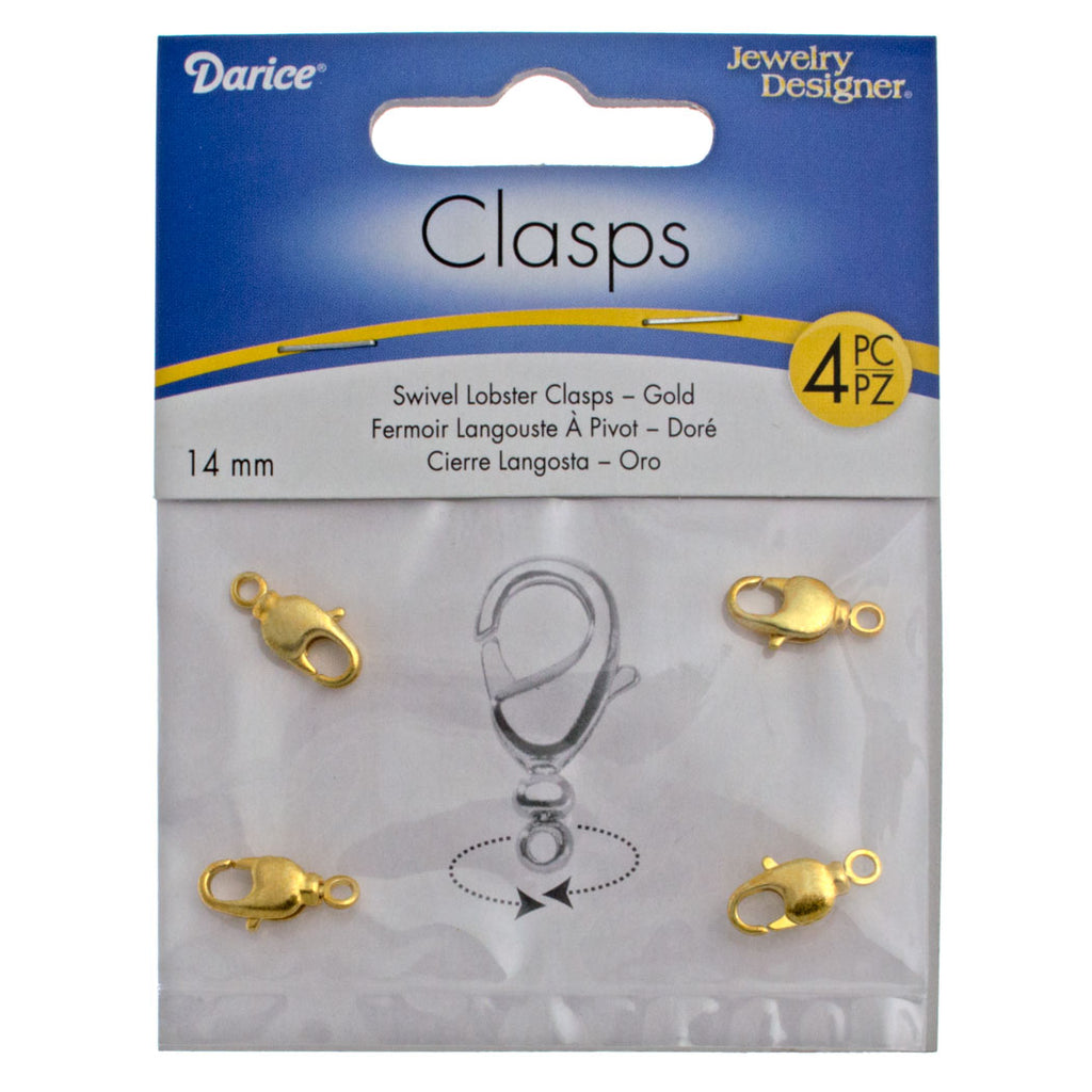14mm Gold Swivel Lobster Clasp