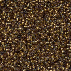 Toho Round Seed Bead 11/0 Crystal Inside Color Lined Gold AB 19g Tube (268)