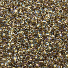 Toho Round Seed Bead 11/0 Inside Color Lined Bronze AB 2.5-inch Tube (262)