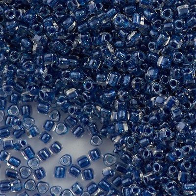 Miyuki Triangle Seed Bead 8/0 Inside Color Lined Sparkle Blue 23g Tube (1557)