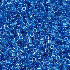 Miyuki Delica Seed Bead 11/0 Inside Color Lined Shimmering Blue 2-inch Tube DB920