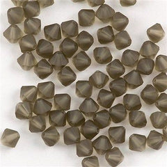 72 Preciosa Crystal 6mm Bicone Bead Matte Black Diamond (40010M)