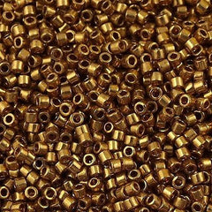 25g Miyuki Delica Seed Bead 11/0 24kt Gold Lined Opal DB230