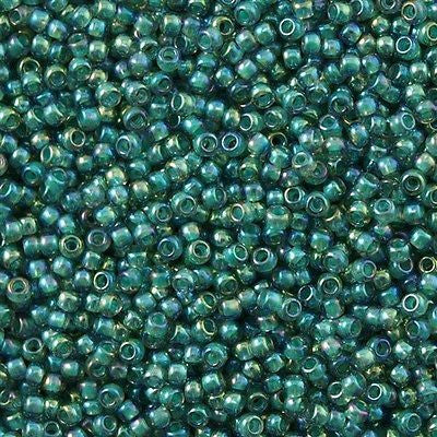 Toho Round Seed Bead 8/0 Inside Color Lined Sapphire Teal 2.5-inch tube (1833)