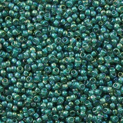 Toho Round Seed Bead 8/0 Inside Color Lined Sapphire Teal 2.5-inch tube (1833)