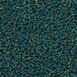 Miyuki Round Seed Bead 15/0 Transparent Matte Dark Emerald AB 2-inch Tube (156FR)