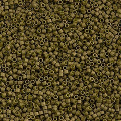 Miyuki Delica Seed Bead 11/0 Matte Opaque Olive Luster 2-inch Tube DB371