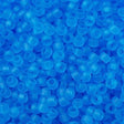 Toho Round Seed Bead 8/0 Transparent Matte Medium Aqua 5.5-inch tube (3BF)