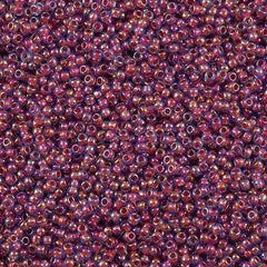 Toho Round Seed Bead 11/0 Hyacinth Lined Pink AB 2.5-inch Tube (1824)