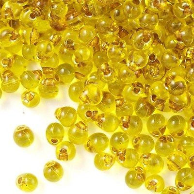 Miyuki Drop Fringe Seed Bead Gold Lined Yellow 24g Tube (F43)
