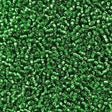 Toho Round Seed Bead 15/0 Silver Lined Dark Green 2.5-inch Tube (27B)