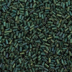 25g Miyuki 3mm Bugle Bead Opaque Matte Leaf Green (2031)