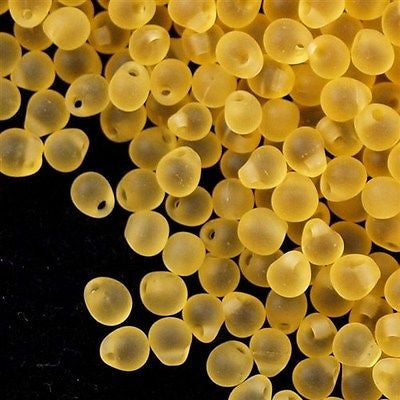 Miyuki Drop Fringe Seed Bead Matte Transparent Light Amber 10g (132F)
