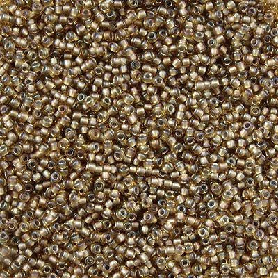 Toho Round Seed Bead 11/0 Inside Color Lined Sand Topaz 19g Tube (279)